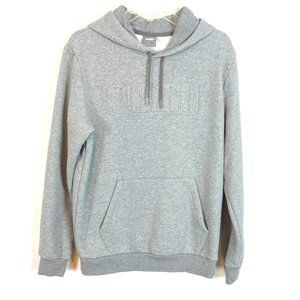 Puma Grey Long Sleeve Hooded Pullover Sweatshirt Size Medium